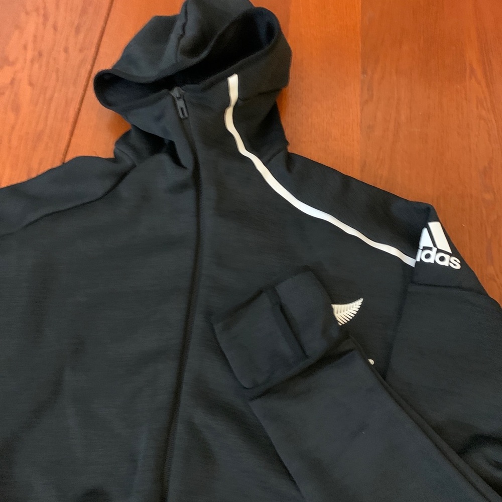 ADIDAS ALL BLACKS ANTHEM JACKET BLACK/WHITE